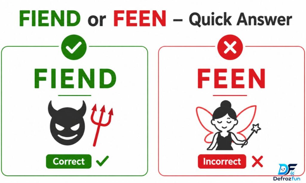 Fiend or Feen – Quick Answer