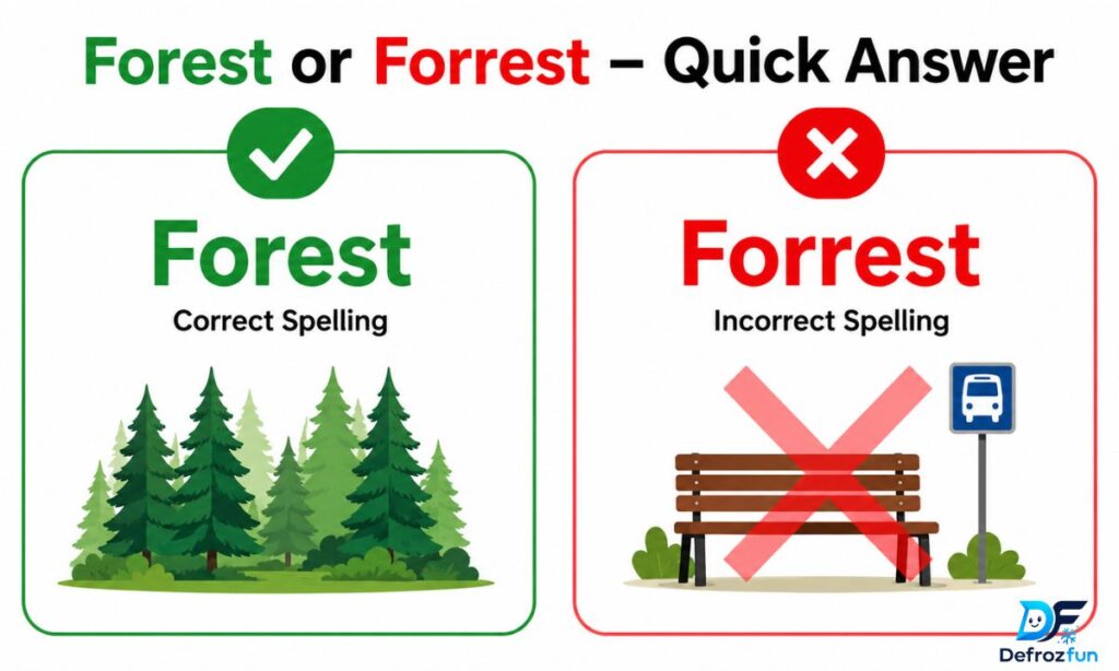 Forest or Forrest – Quick Answer