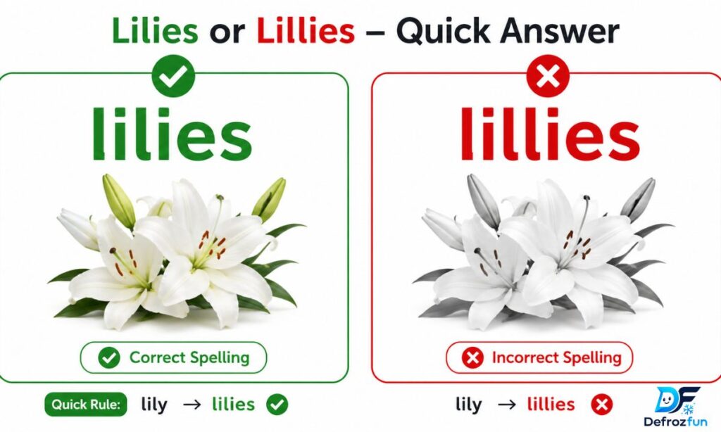 Lilies or Lillies quick answer