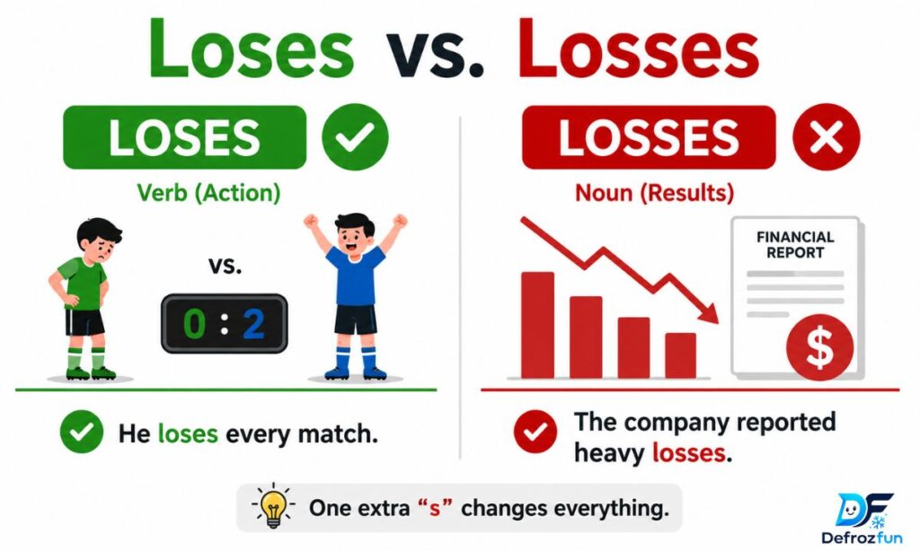 Loses or Losses – Quick Answer