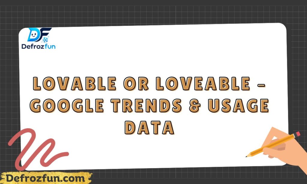 Lovable or Loveable – Google Trends & Usage Data