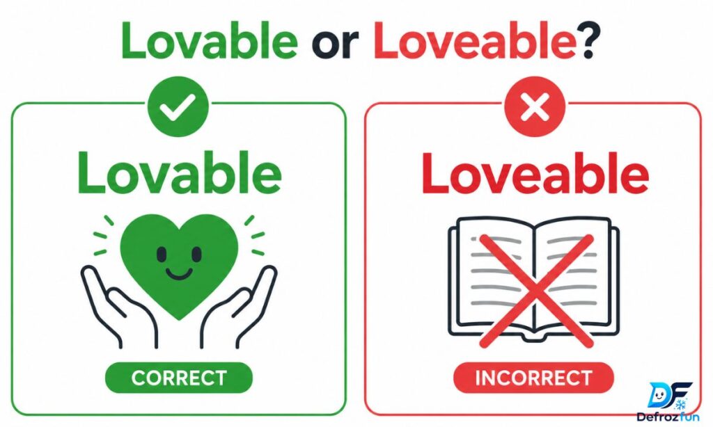 Lovable or Loveable – Quick Answer