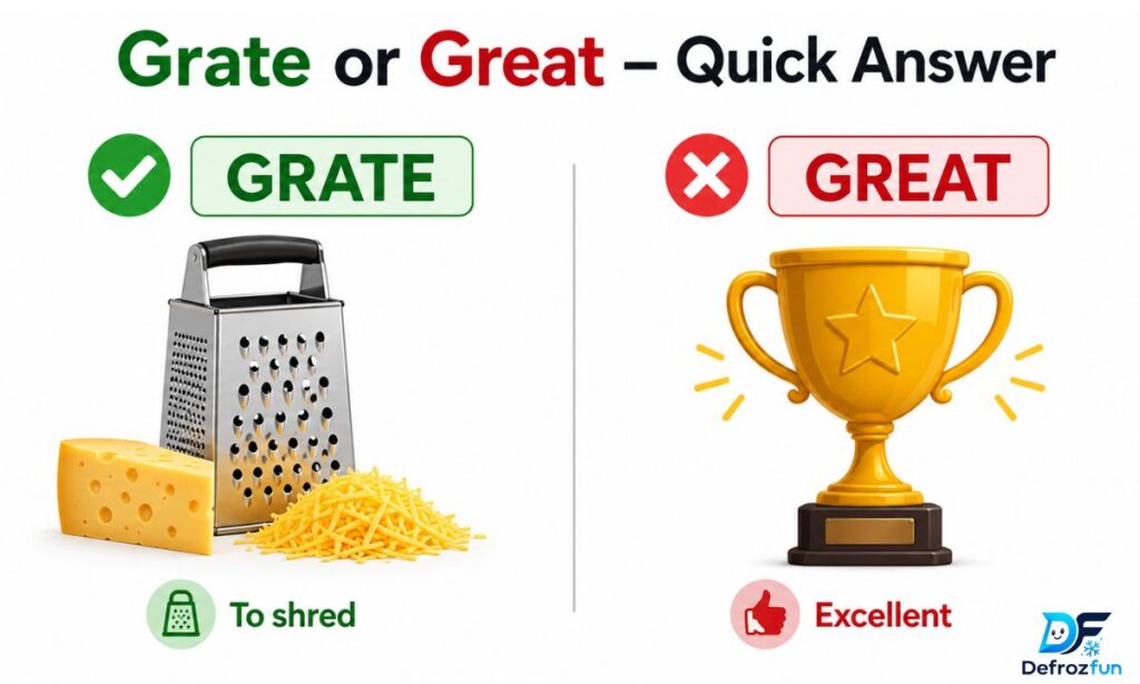Grate or Great – Quick Answer