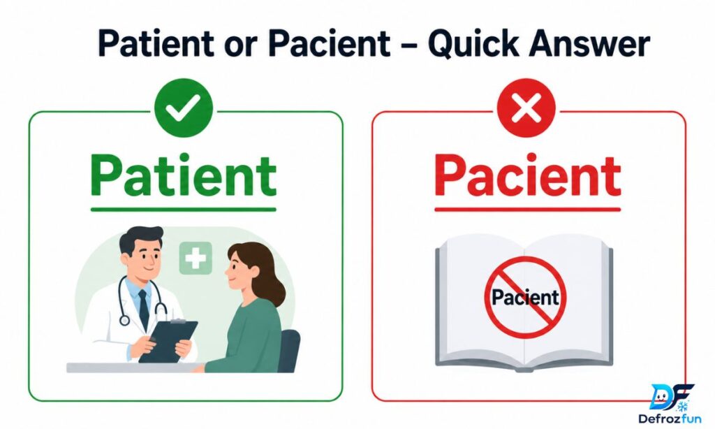 Patient or Pacient – Quick Answer