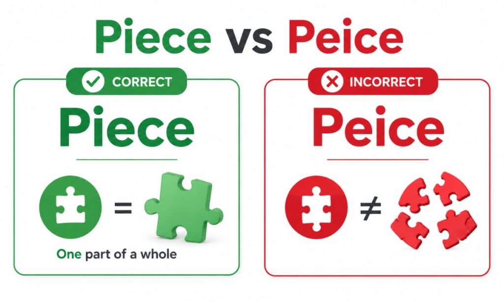 Piece vs Peice Quick Answer