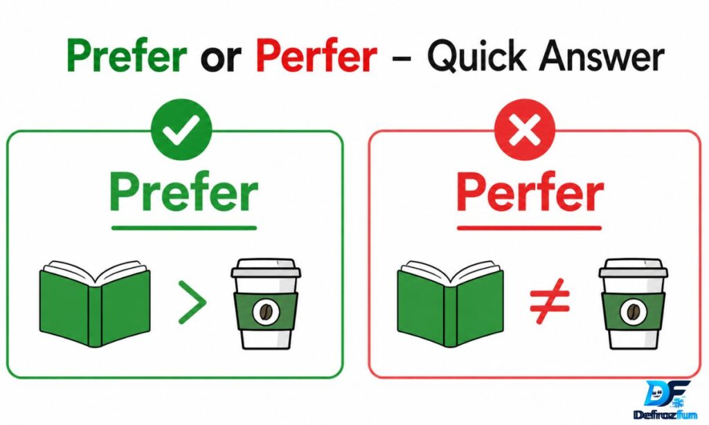 Prefer or Perfer – Quick Answer