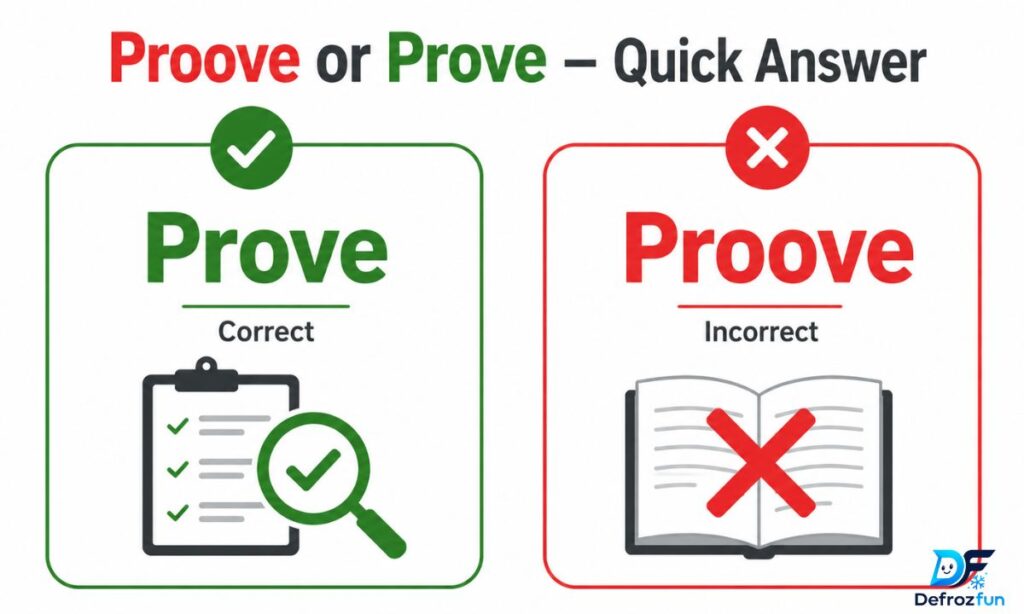 Proove or Prove – Quick Answer