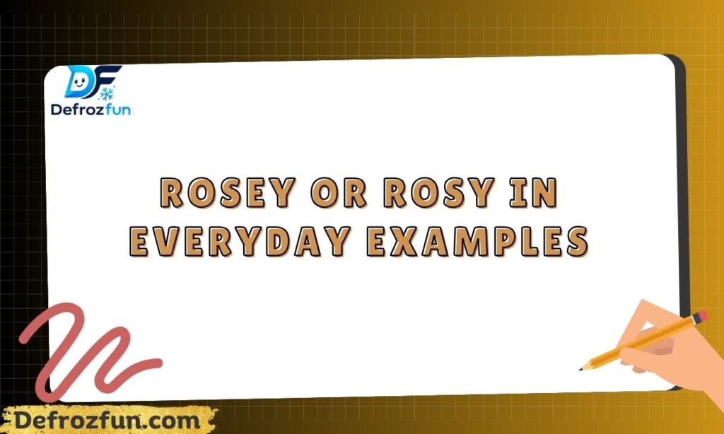 Rosey or Rosy in Everyday Examples