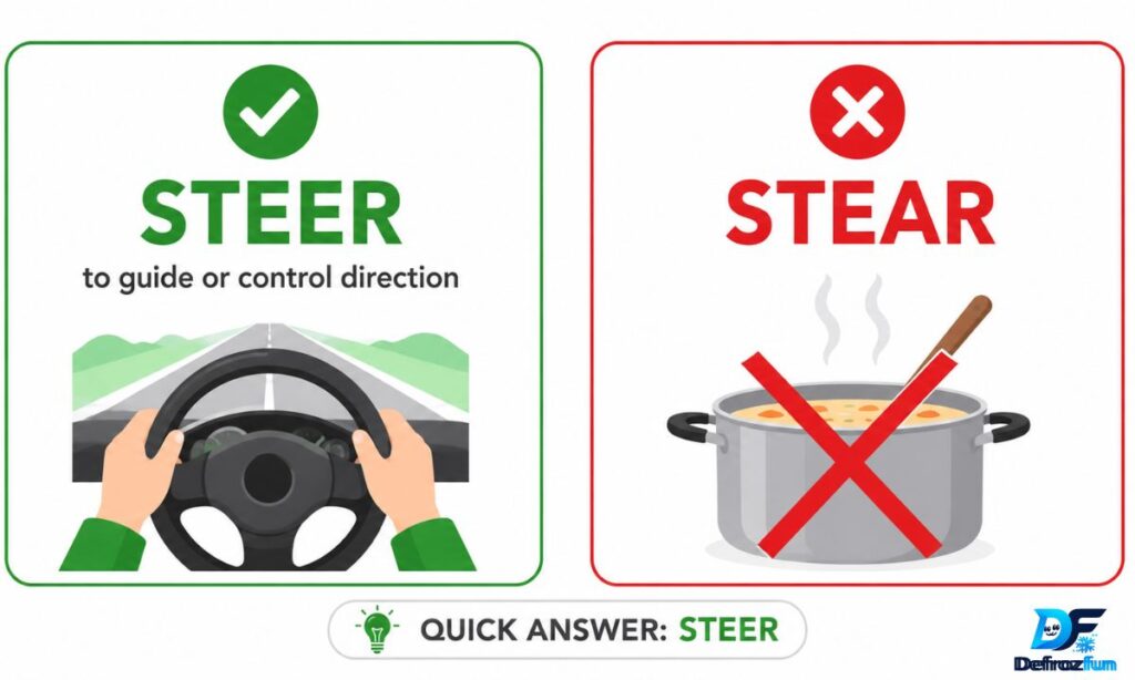 Steer or Stear – Quick Answer