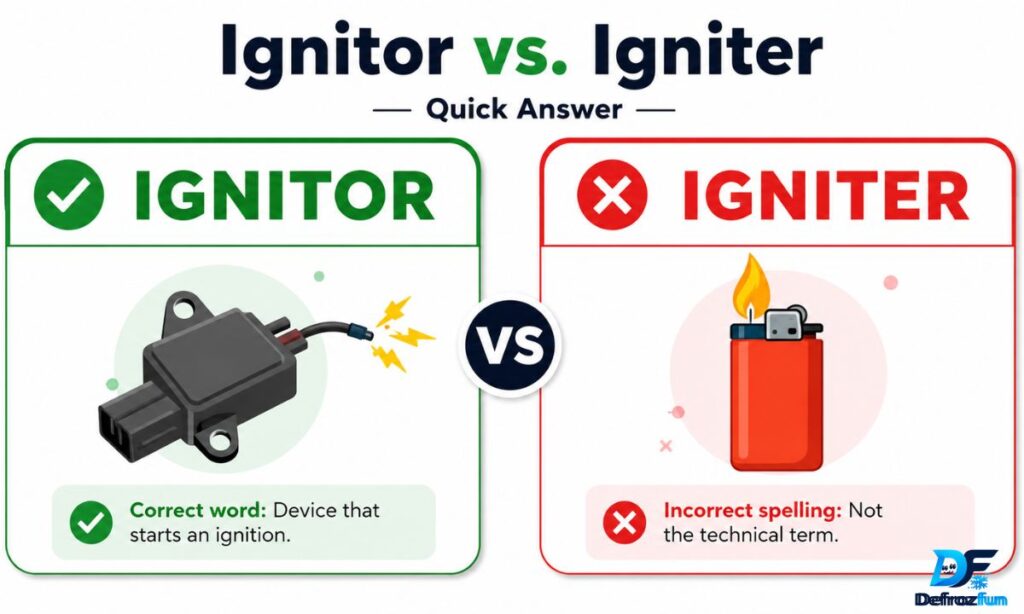 Ignitor vs. Igniter
