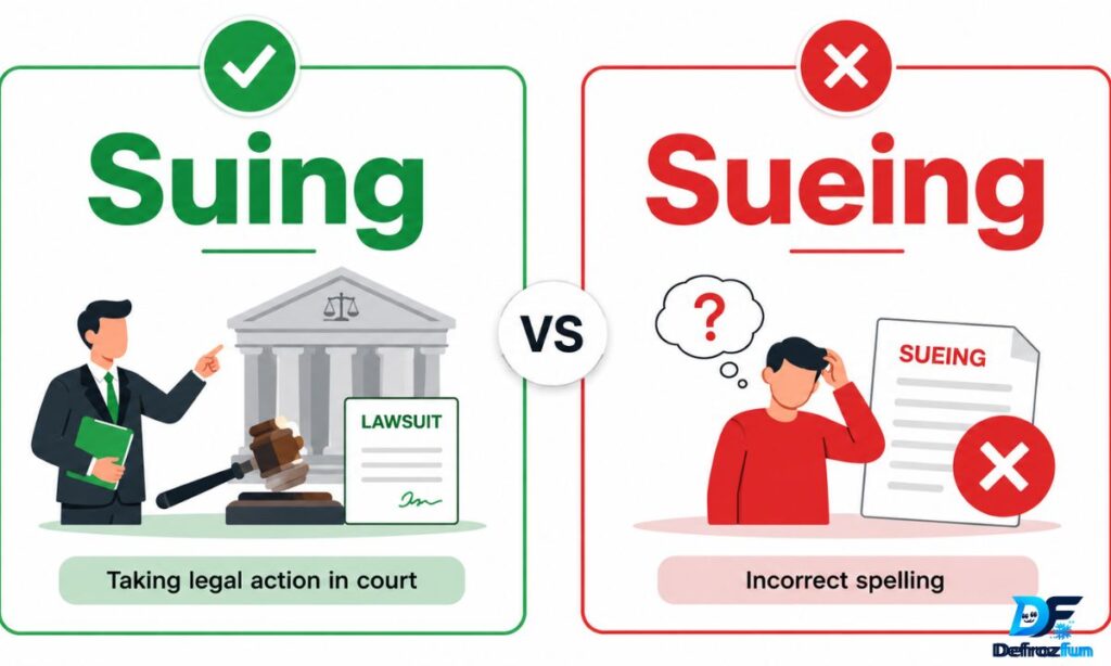 Sueing vs. Suing Quick Answer